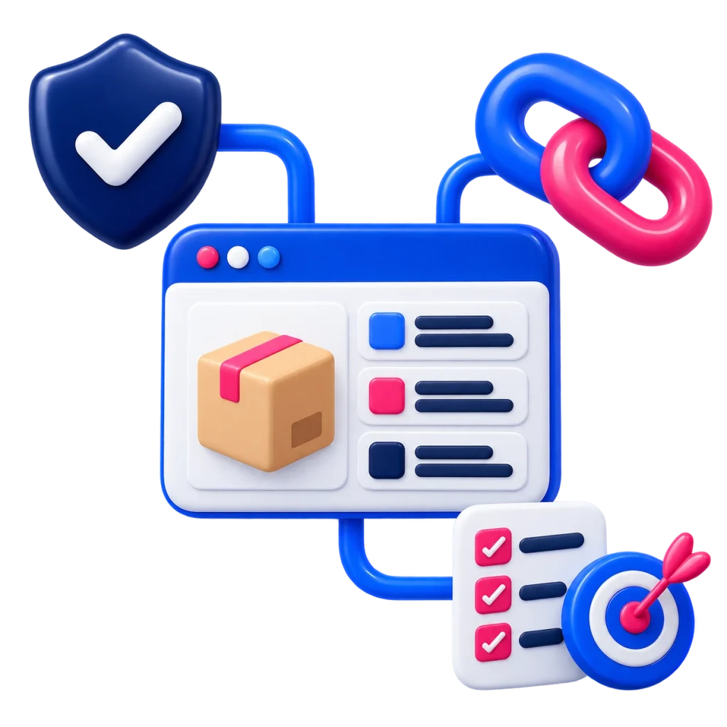 Inventory dashboard connected to planning, data migration, integration and training icons.